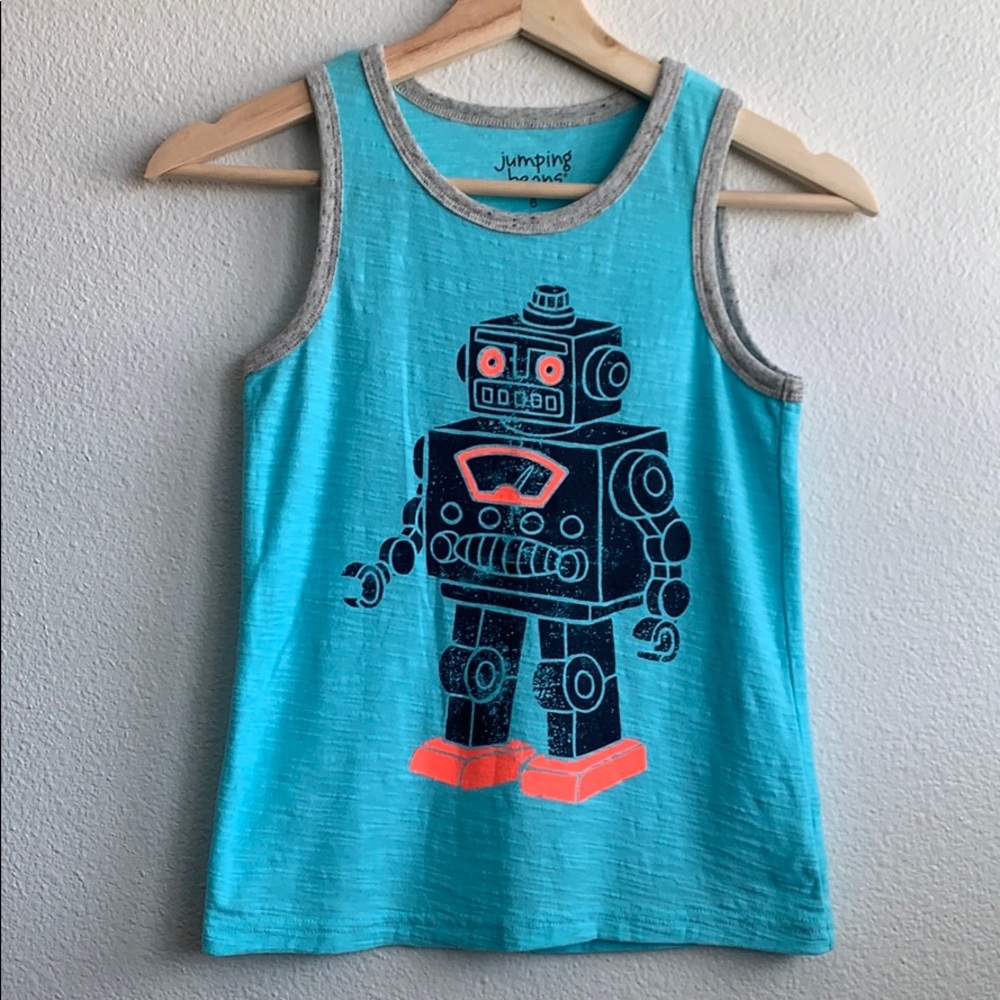 Jumping Beans Kids Blue Robot Tank Top